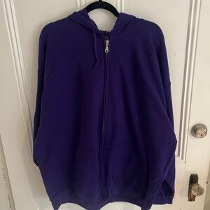Gildan Deep Purple Zip-Up Hoodie